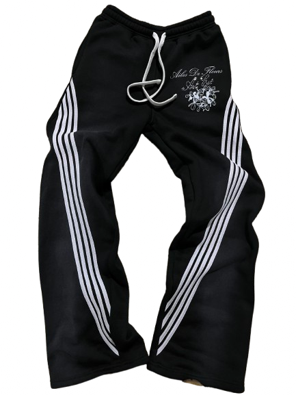 Black “Fleurs” Sweats